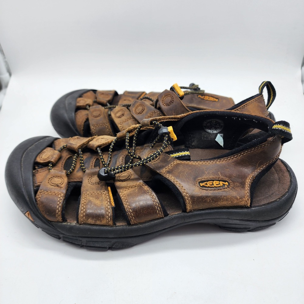 KEEN Newport Leather Sandals Men's US 10 Brown Bison Hiking Closed Toe